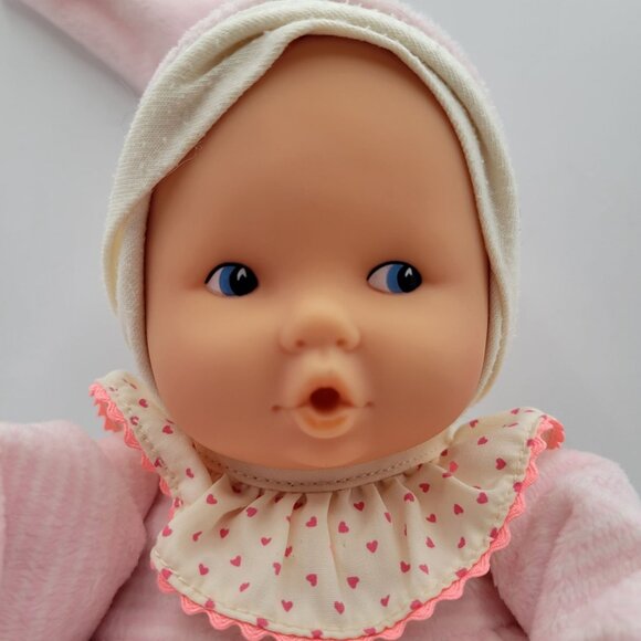 Corelle Babipouce Stuffed Baby Doll 9" Plush Cloth Body My First Doll Pink 2013 - Picture 2 of 9